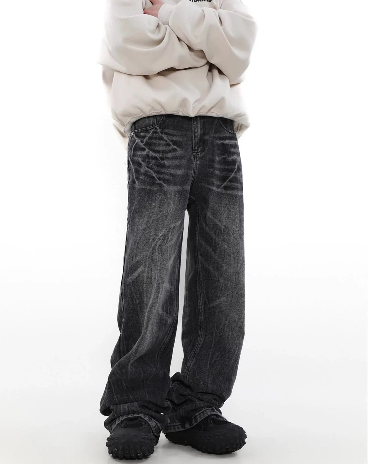 design loose flare denim BZ11938