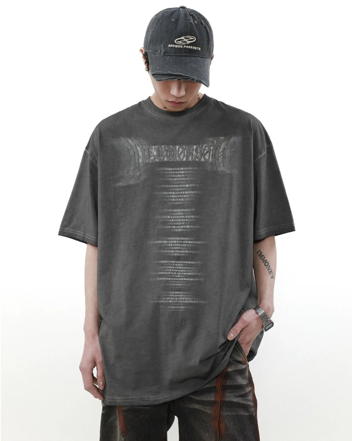 slogan logo T shirt BZ11934