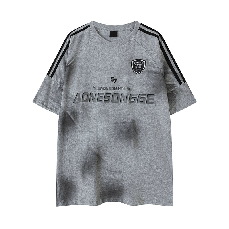 【ランキング】shoulder line patch T shirt BZ11922