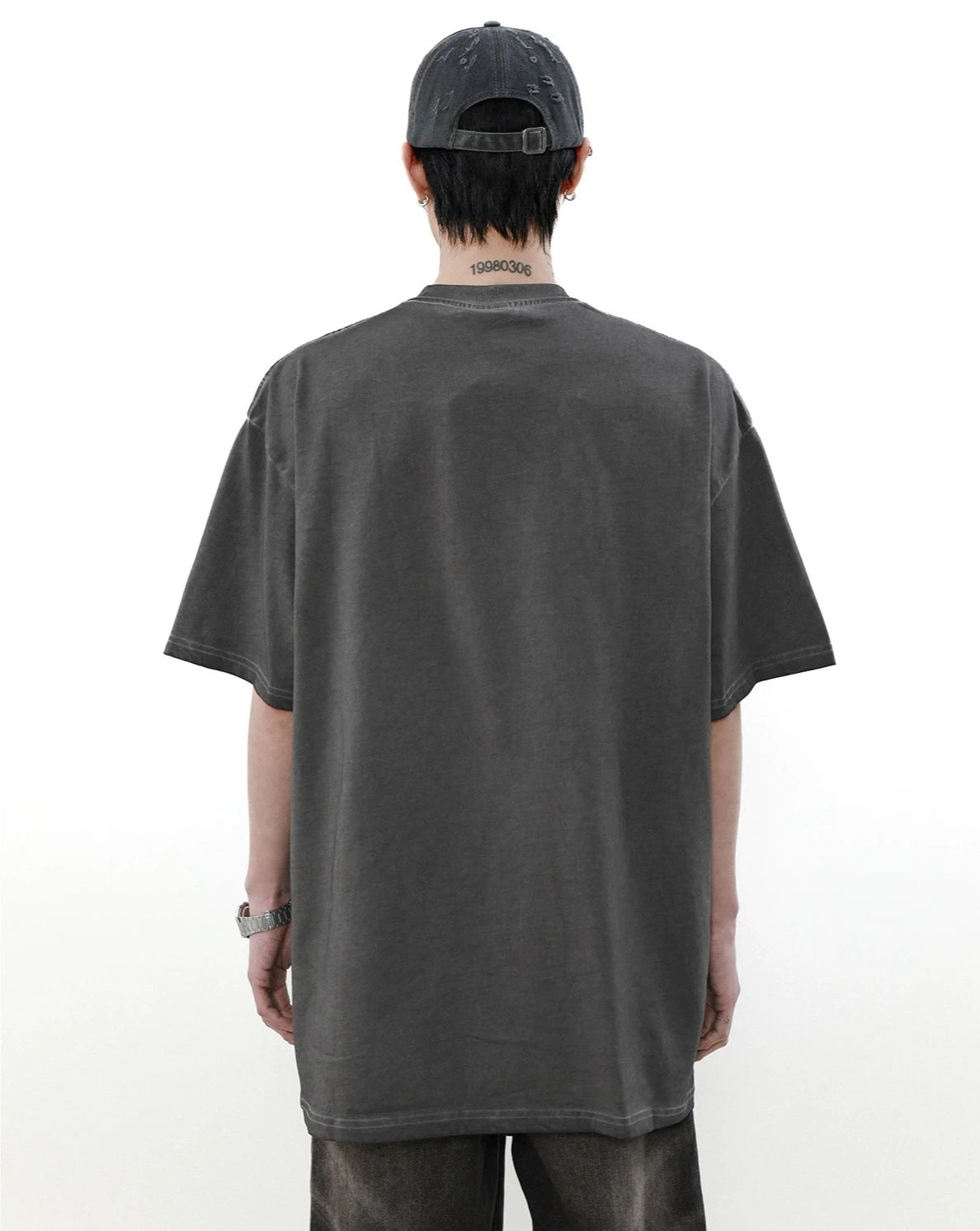 slogan logo T shirt BZ11934