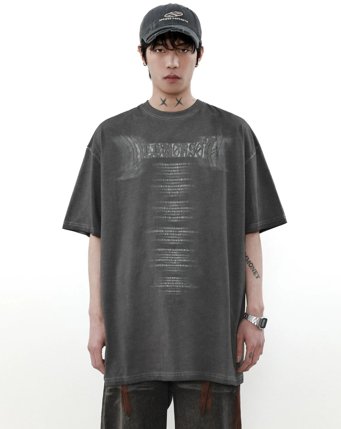 slogan logo T shirt BZ11934