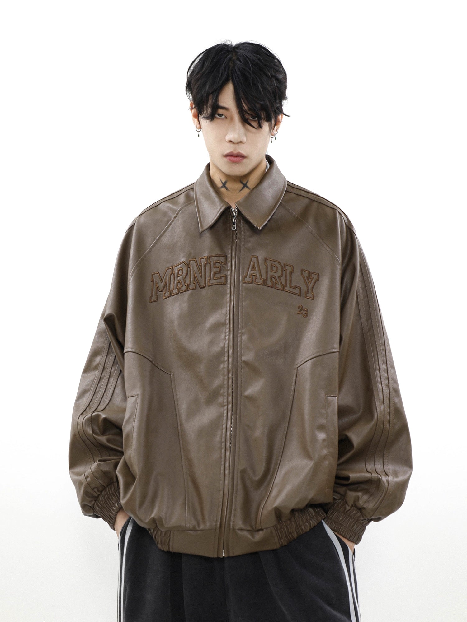 nuance line curler leather jacket BZ11896