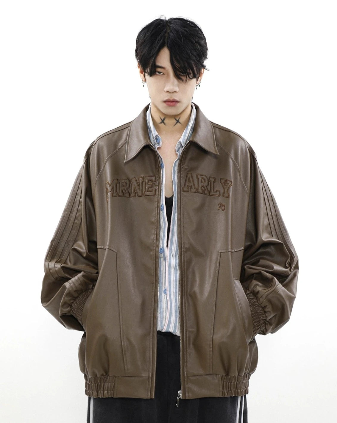 nuance line curler leather jacket BZ11896