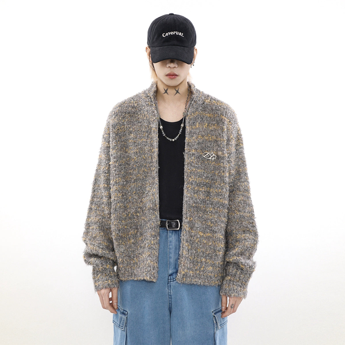 ミックスボアジップカーディガン BZ11769