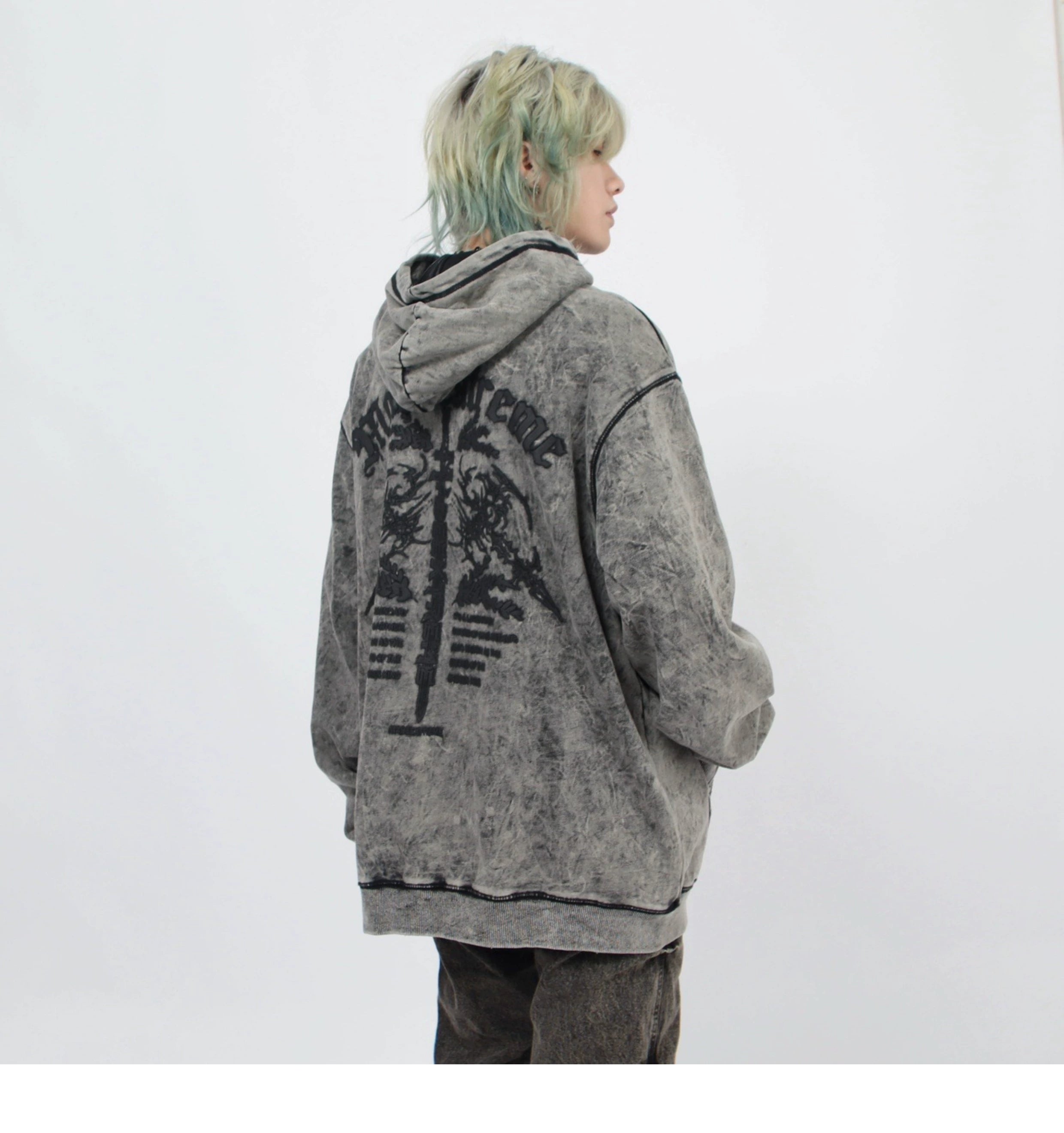 oldgray hoodie BZ11872