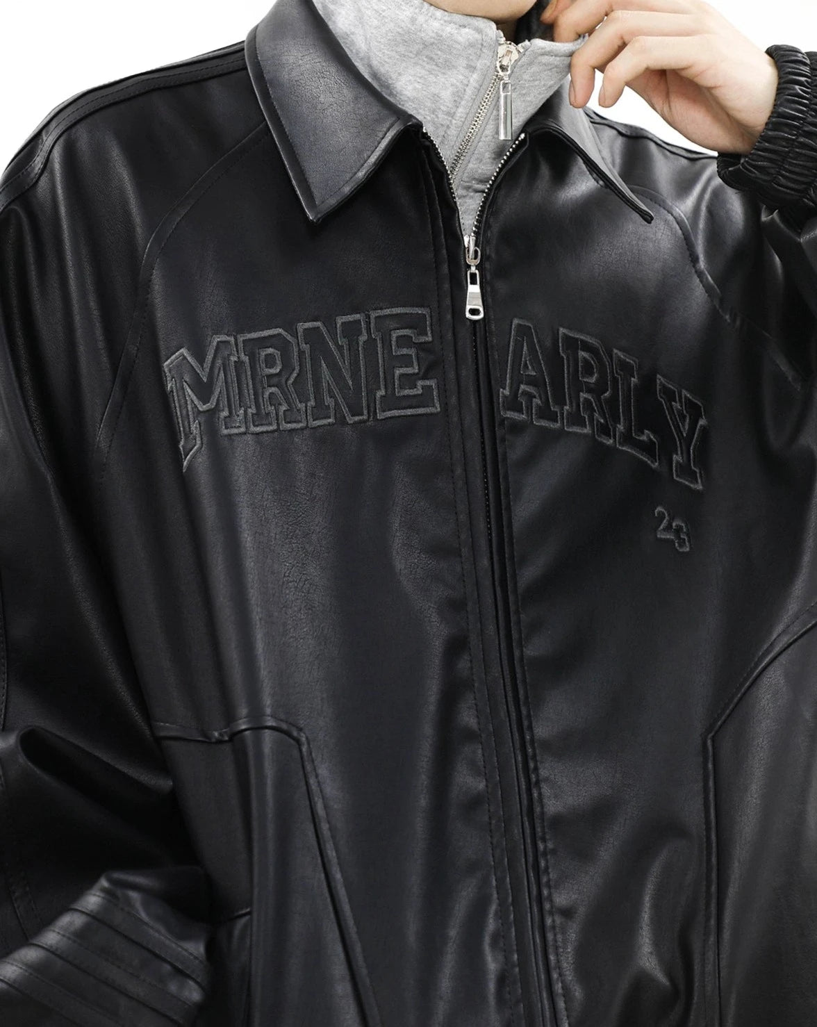 nuance line curler leather jacket BZ11896