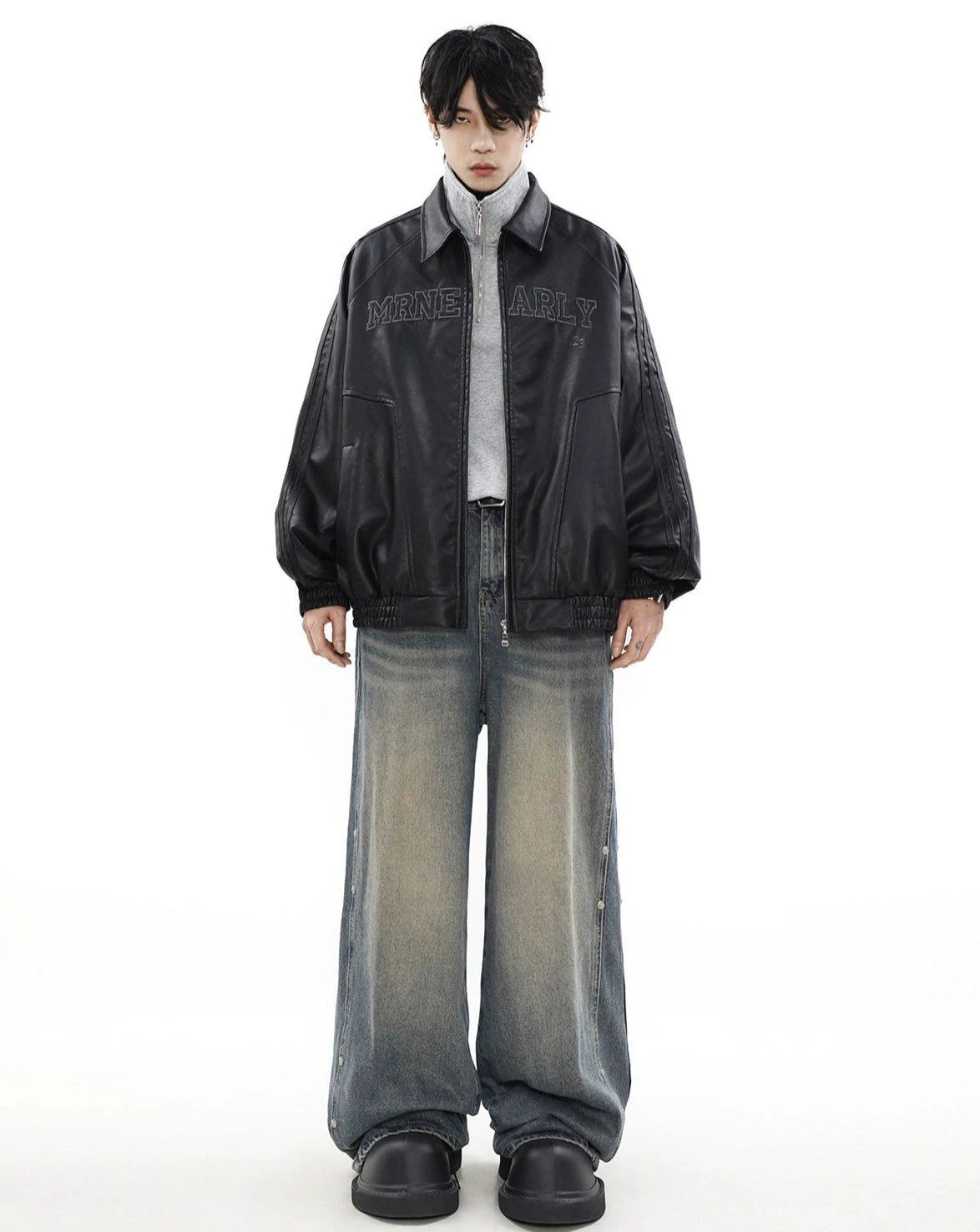 nuance line curler leather jacket BZ11896