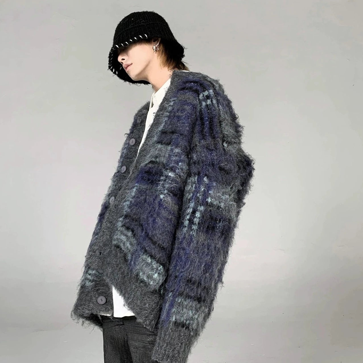 マーブルファーカーディガン BZ11722