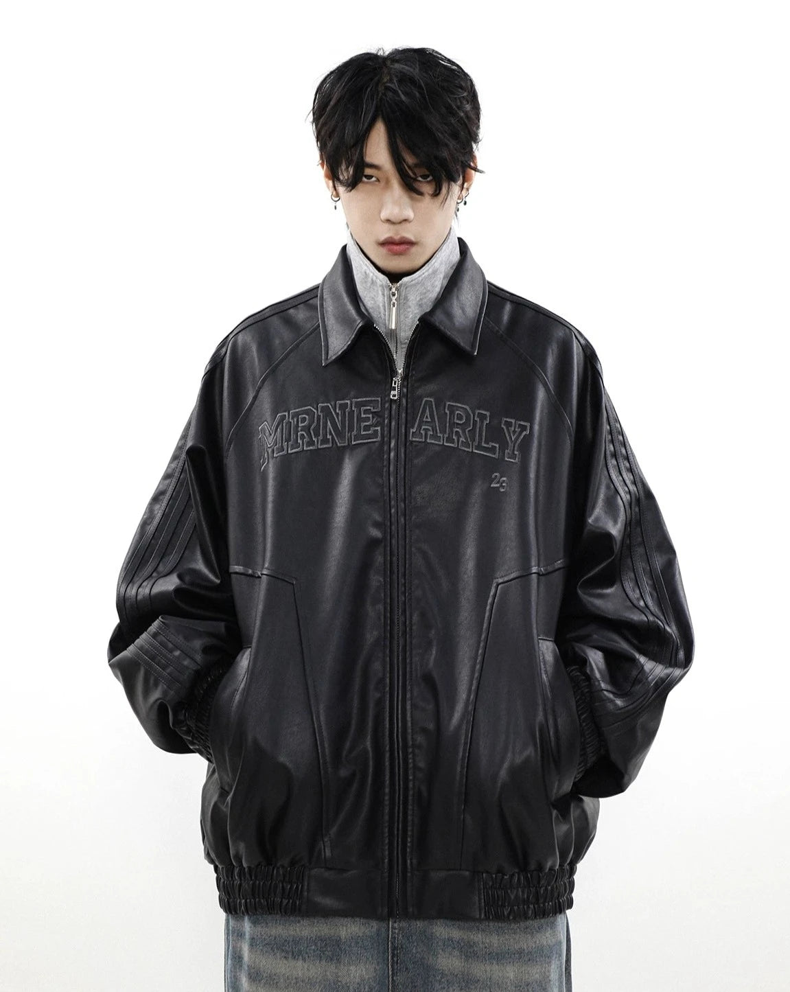 nuance line curler leather jacket BZ11896