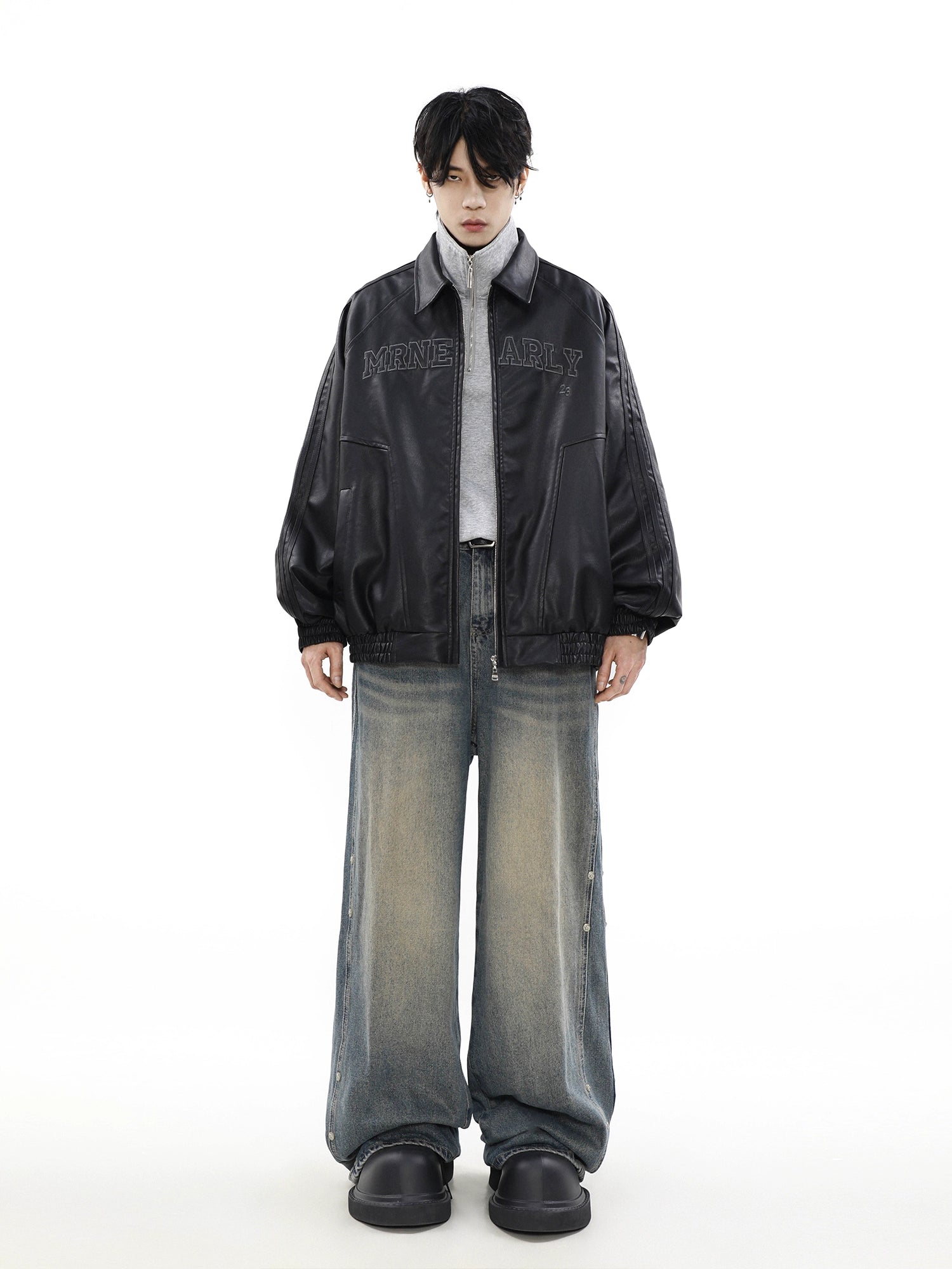 nuance line curler leather jacket BZ11896