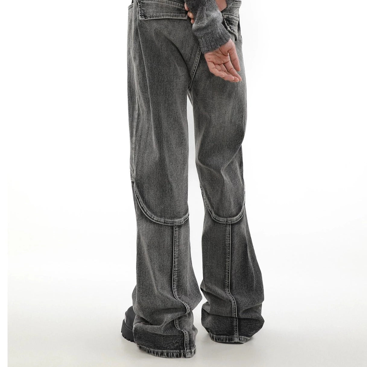 pleats micro bootsdenim BZ11780