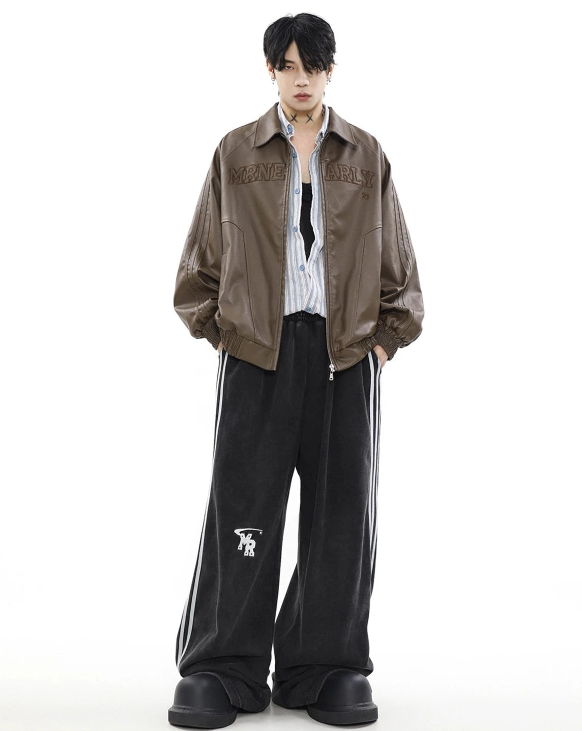 nuance line curler leather jacket BZ11896