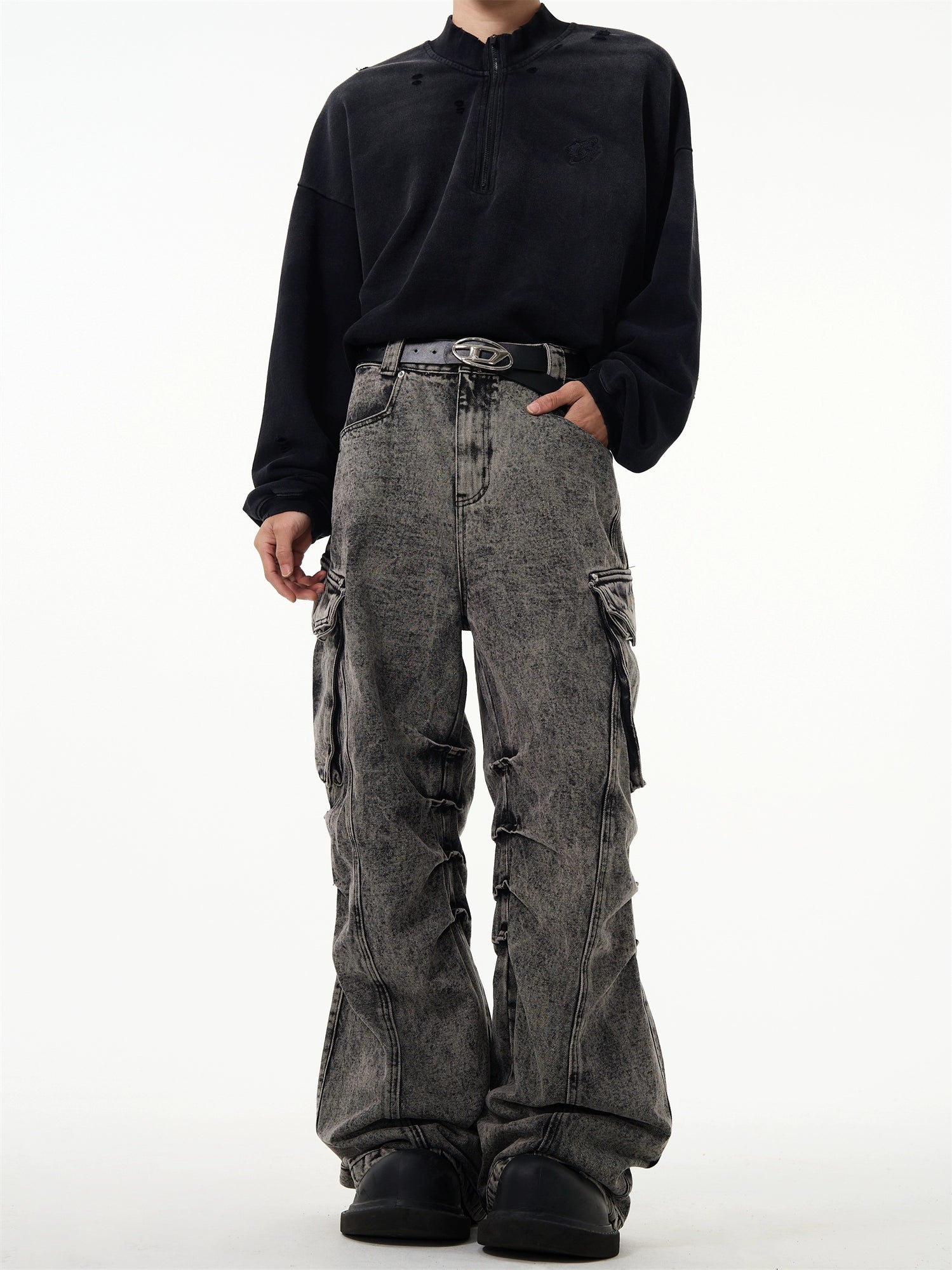 【ランキング】streetwash black denim BZ11861