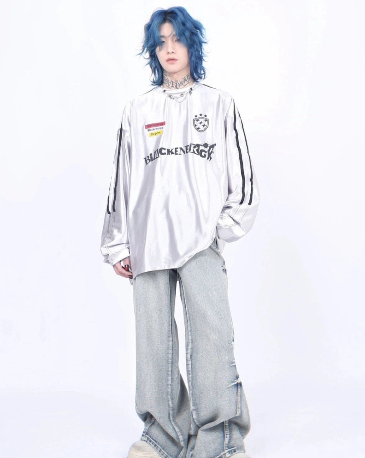 【ランキング】silver casual line tops BZ11902