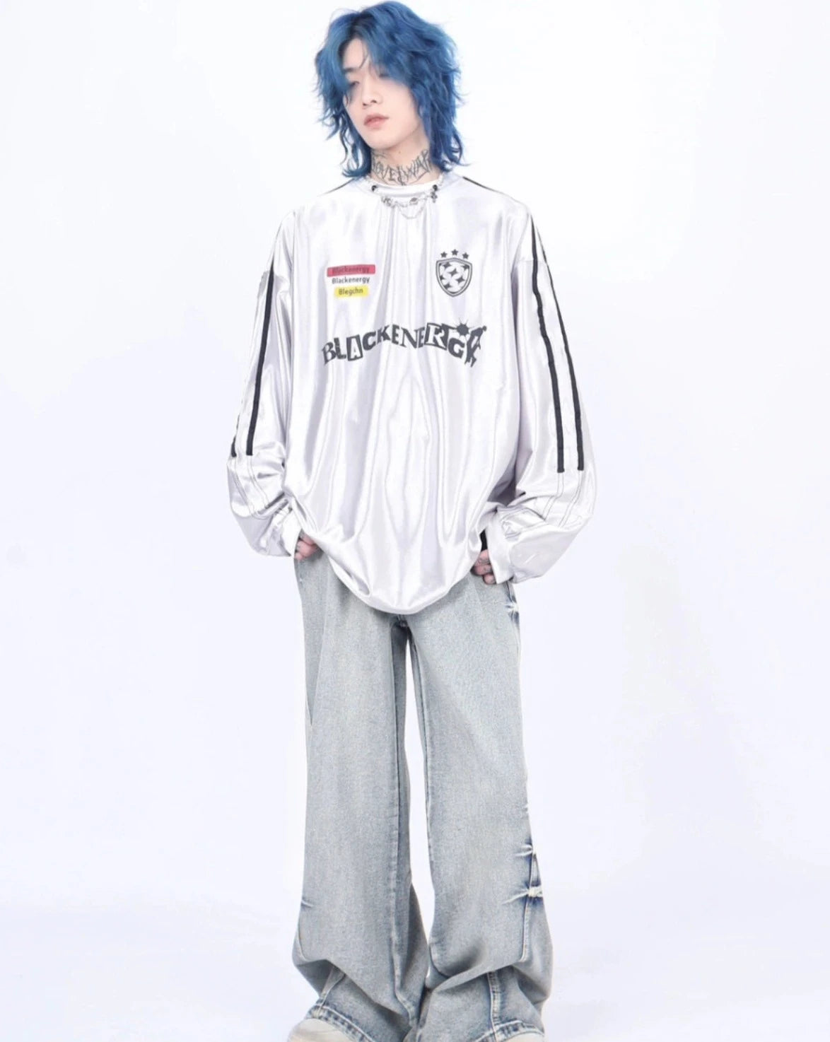 【ランキング】silver casual line tops BZ11902