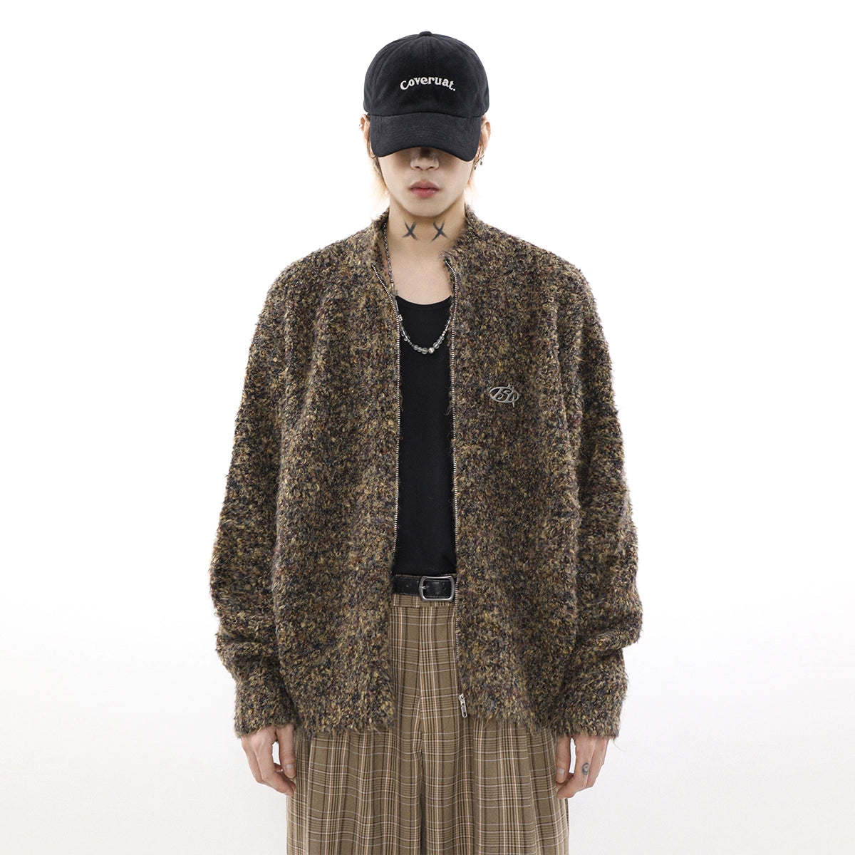 ミックスボアジップカーディガン BZ11769