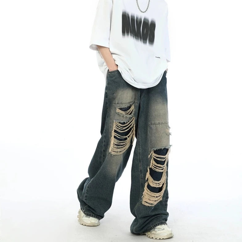 フロントオーバーダメージデニム BZ11725