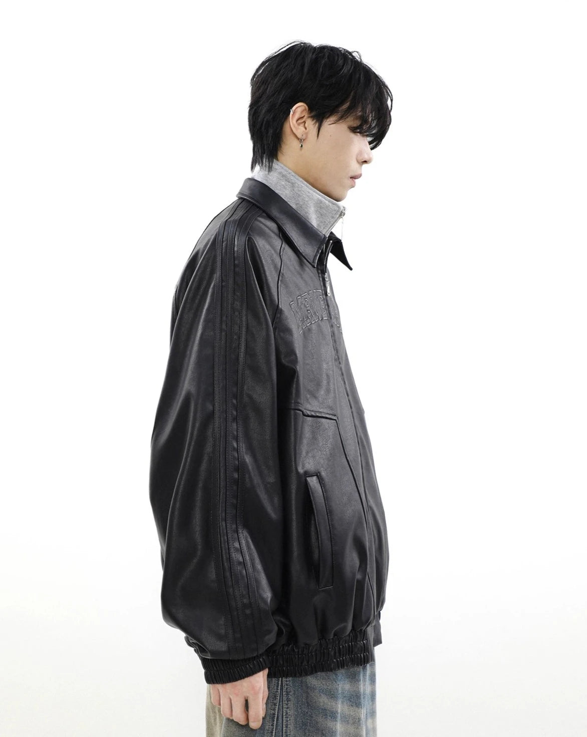 nuance line curler leather jacket BZ11896