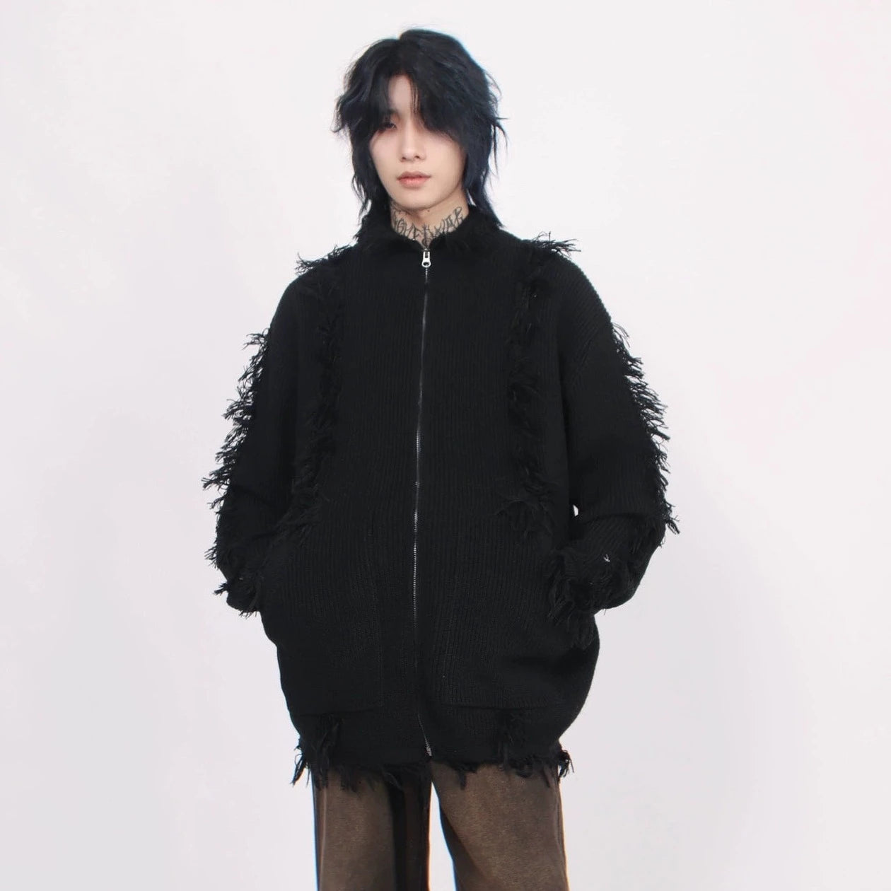 フリンジジップカーディガン BZ11736