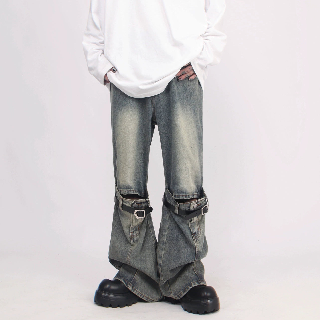 ベルトダメージストリートデニム BZ11715
