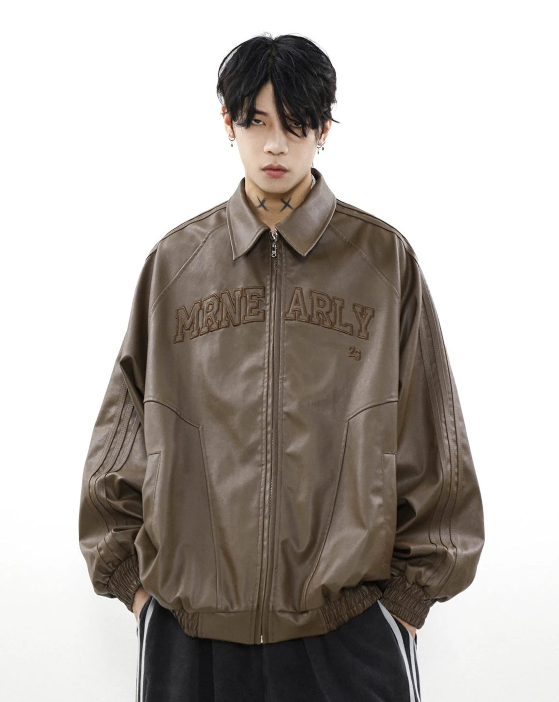 nuance line curler leather jacket BZ11896