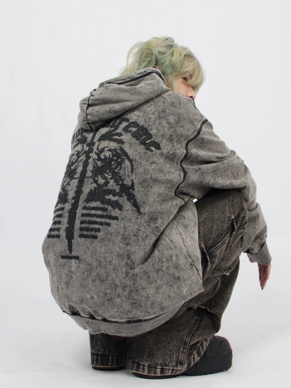 【残りあとわずか】【ランキング9位】oldgray hoodie BZ11872