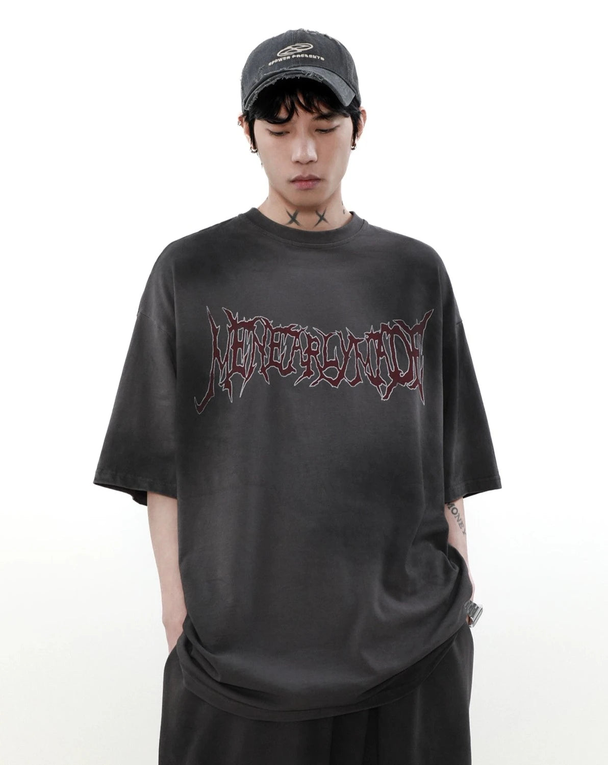 【ランキング】trendy word front T shirt BZ11920