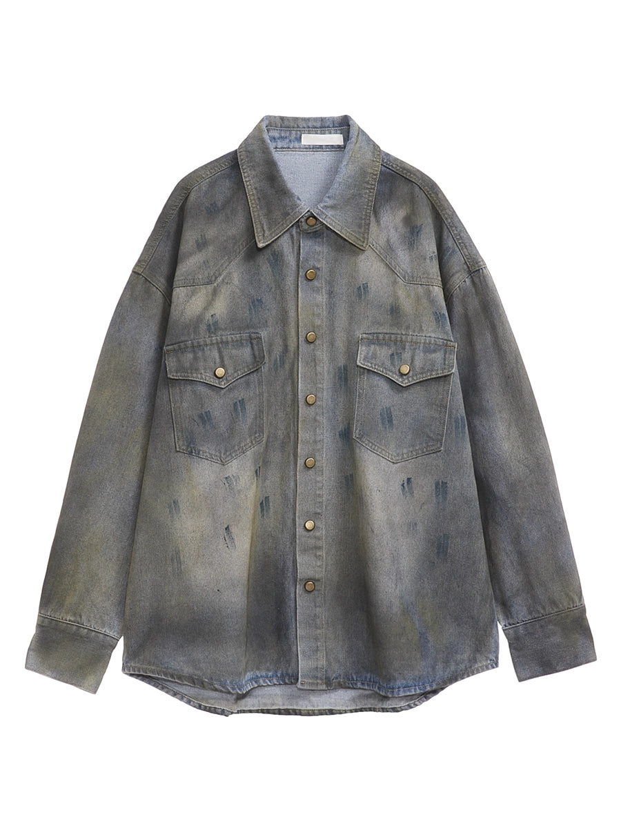 wash old denim jacket BZ11907