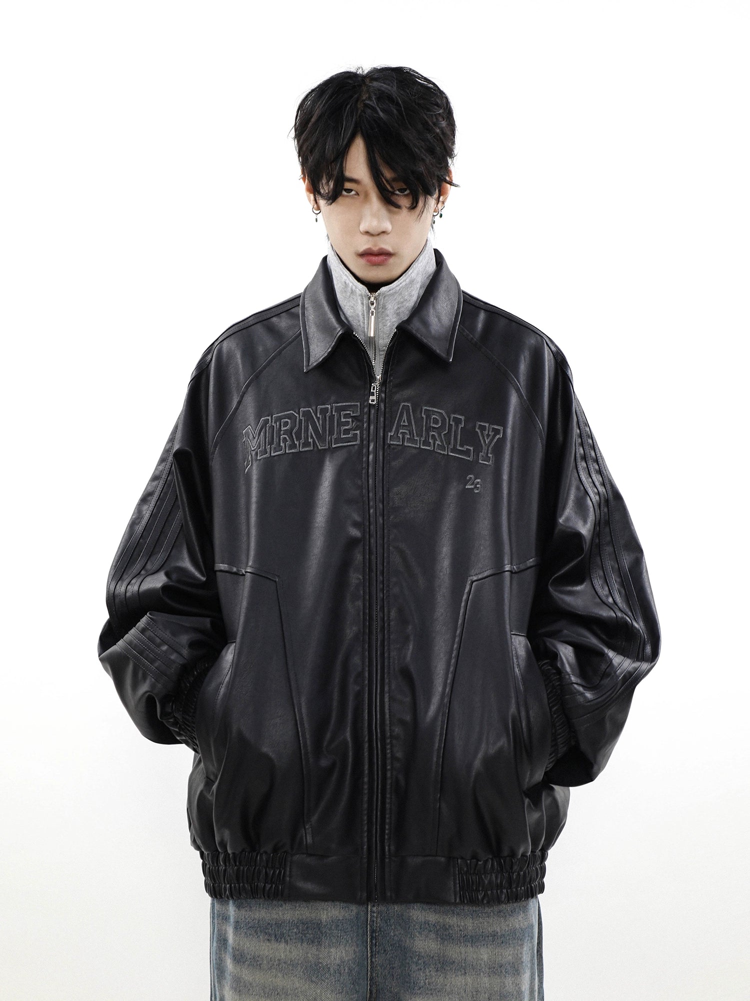 nuance line curler leather jacket BZ11896